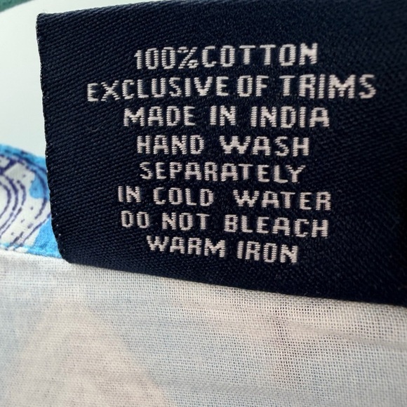 Madison Mathews Folly Mini Dress Cotton Voile Modern Blues Small - Picture 4 of 5